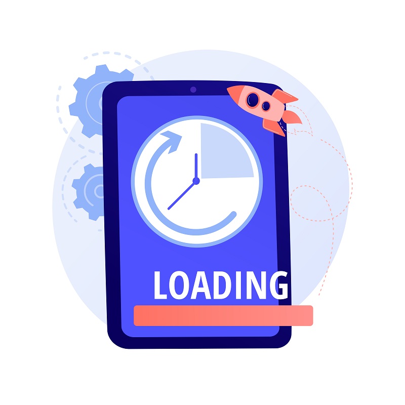 Loading speed boost. Fast internet browser, modern online technology, accelerated download time. Smartphone performance optimization, improvement. Vector isolated concept metaphor illustration